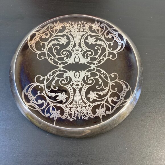 Vintage Gibsons England plate, Charger Plate Tray, Flowers and Ornaments, Round - Picture 2 of 10